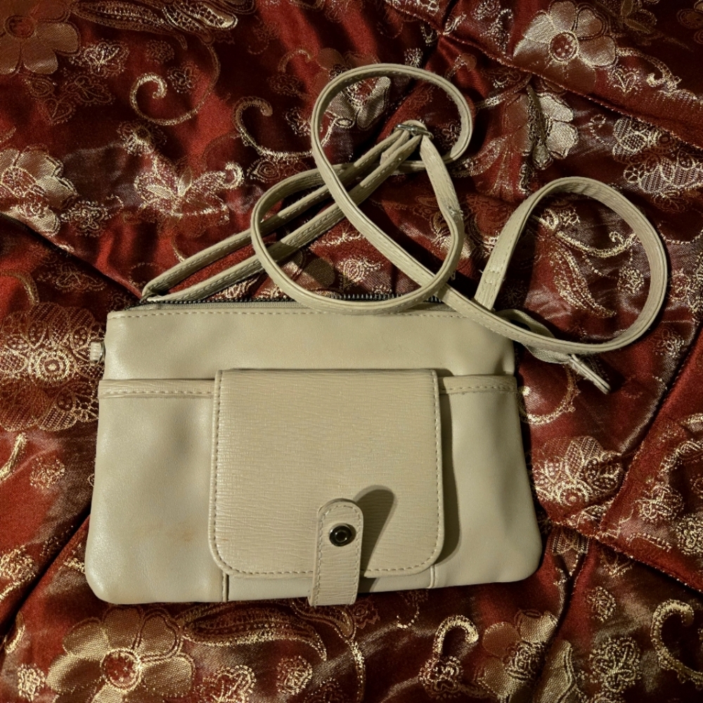 Tan Crossbody w/built-in Wallet